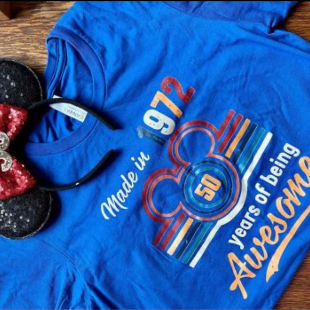 50th Birthday Disney Set with Shirt & Custom Ears